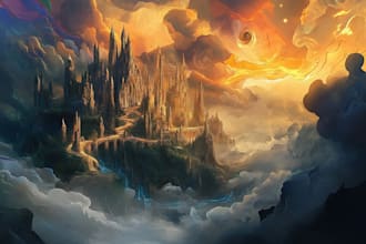 create fantasy landscape concept art