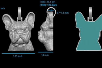 3d design jewelry face figures and sculptures