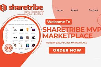 develop modern b2b, p2p, b2c marketplace on sharetribe, sharetribe marketplace