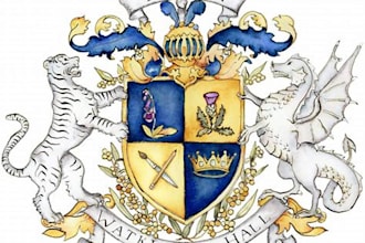 design, luxury, heraldic, vintage, family crest logo