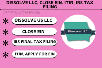 dissolve us llc, close ein, obtain itin, US llc registration, llc address change