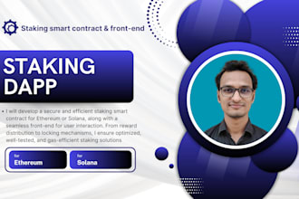develop a staking smart contract with full front end integration