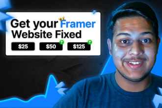fix framer website cms, responsiveness, animation, SEO and speed