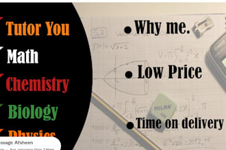 be your math, physics and chemistry tutor for all grades