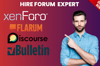 install, configure and customize xenforo flarum discourse vbulletin forum