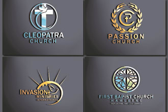 create a beautiful and professional church logo design