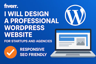 design a professional wordpress website for startups