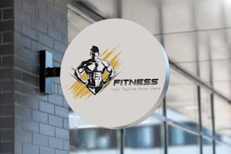 create a beautiful and professional fitness logo design