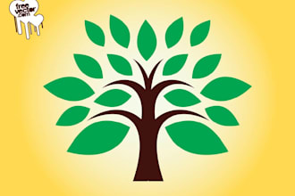 create a beautiful and professional tree logo design