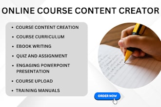create course curriculum, online course, course creation, online course content