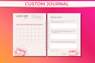 design printable planner, journal pages, canva template