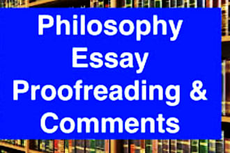 urgently proofread and edit your philosophy essay