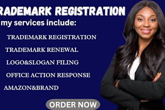 conduct a trademark search, file for amazon brand registry in USA, canada, UK