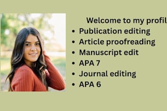edit, proofread and improve your journal, article, publications and manuscripts