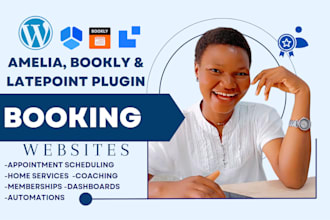 build appointment booking website with latepoint, amelia plugin with wordpress