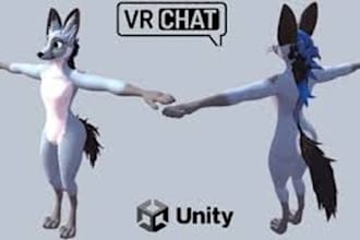 vrchat avatar vr character vrc avatar 3d furry avatar 3d vtuber model