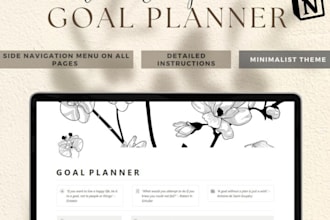 design custom notion templates for productivity, study and goal tracking