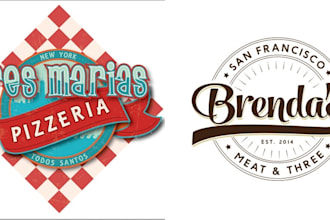 do fast food truck cafe, pizza, burger, bbq restaurant logo