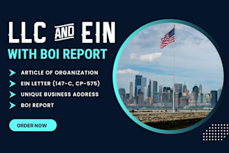 register llc or ein number or boi report or renew llc for US or nonus