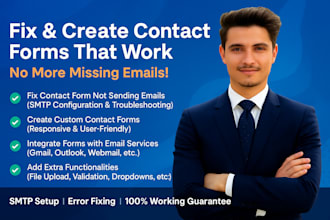 fix wordpress contact form not sending emails and setup SMTP correctly