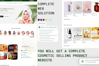 create a awesome beauty cosmetic website