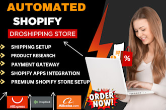 build automated dropshipping shopify store via aliexpress aliababa dropified