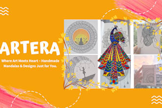 create unique handmade mandala art for decor and digital use