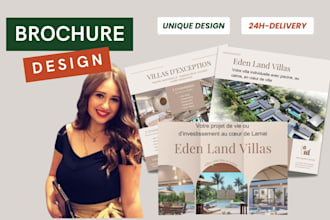 design a premium real estate brochure and flyer