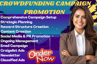professionally promote indiegogo kickstarter gofundme crowdfunding campaign
