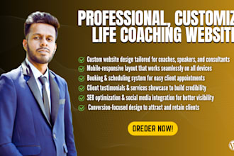 design life coaching website for life coach, speaker, trainer, consultant