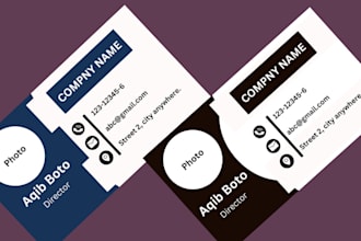do professional and simple business card and visiting card design