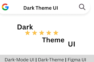 create dark theme UI and optimize UX for better conversions