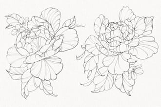 create a fine line flower tattoo