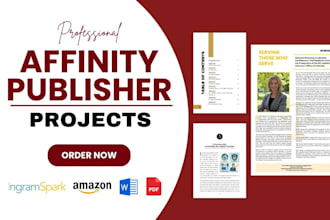 do affinity publisher company profile, business proposal, brochure, kdp workbook