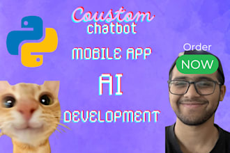 develop ai mobile app,  ai saas, ai web app,ai chatbot or custom mobile app