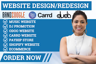 bandzoogle website seo payhip store carrd landing page duda website bandzoogle