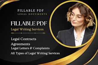 do fillable pdf legal writing, agreements, contracts, legal drafting documents
