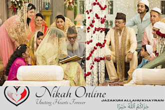 do online nikkah, conduct islamic marriage as imam nikah, i will provide witness