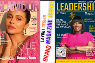 product catalog design, magazine design, booklet, business flyers design