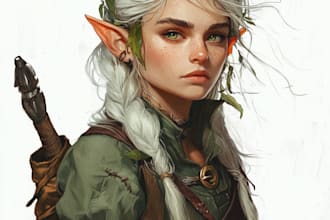 create fantasy dnd character d and d concept art