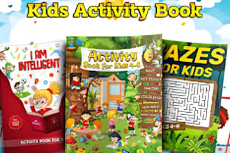 write children kids activity book worksheet KDP children workbook storybook