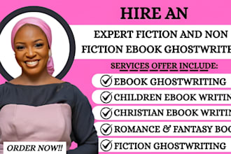 ghostwrite fiction ebook children book christian non fiction ghost book writer