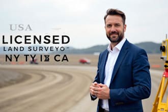 provide land surveying and building plans licensed in ny, tx, and ca