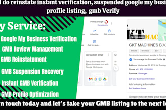 create, verified gmb listing, fix suspended gmb, reinstate gmb, gmb listing
