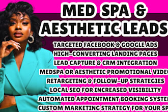 generate high converting med spa and aesthetic leads via facebook and google ads