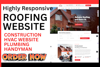 roofing website plumbing website construction website handyman hvac website