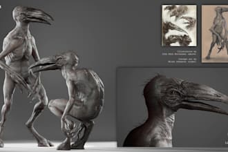 create 3d game ready characters, creatures or aliens for unreal engine