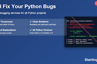 fix and debug python code issues with clean documentation