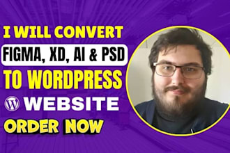 convert figma to wordpress, PSD to elementor, and xd to wordpress websites