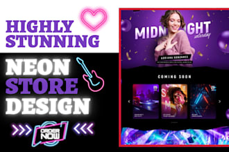 design neon website neon shopify store neon dropshipping